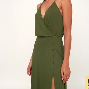 Lulus ribbed midi dress